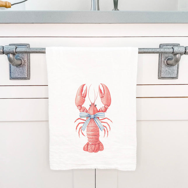 Bow-Tied Lobster - Customizable Cotton Tea Towel