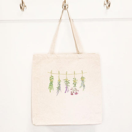 Herbs on a Line - Canvas Tote Bag