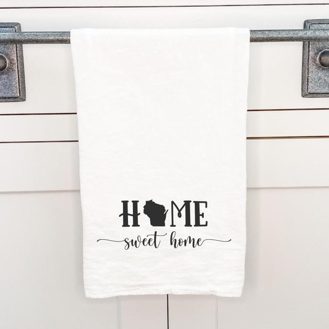 Home Sweet Home (with State) - Custom Cotton Tea Towel