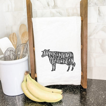 Home is Cow - Cotton Tea Towel