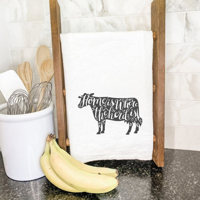 Home is Cow - Cotton Tea Towel