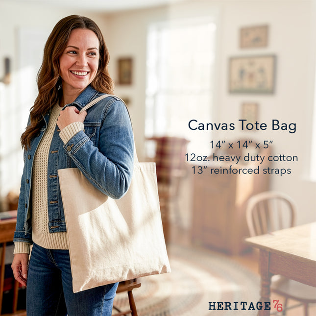 Stars & Stripes - 1776 - Canvas Tote Bag