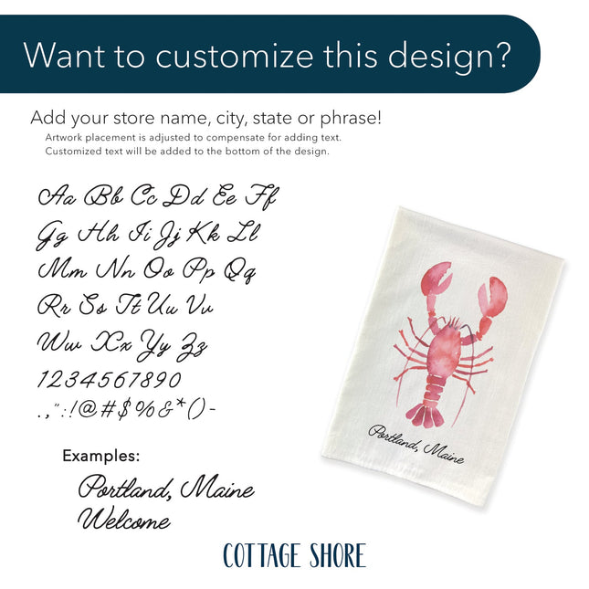 Coastal Pumpkins - Customizable Cotton Tea Towel