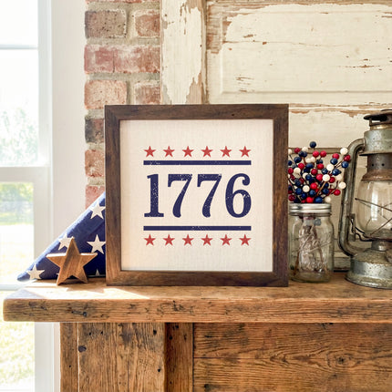 Stars & Stripes - 1776 - Framed Sign