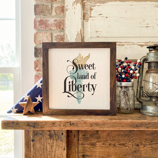Sweet Land of Liberty - Framed Sign