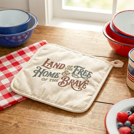 Land of the Free & Home of the Brave - Cotton Pot Holder