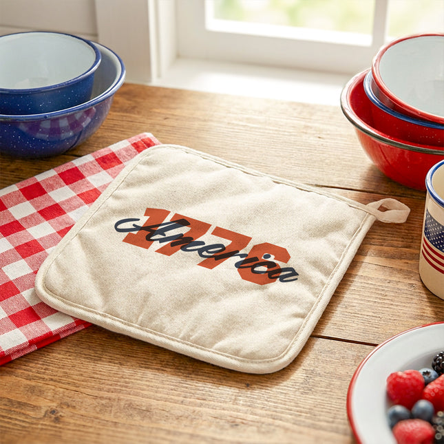 America 1776 Block Style Print - Cotton Pot Holder