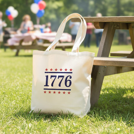 Stars & Stripes - 1776 - Canvas Tote Bag