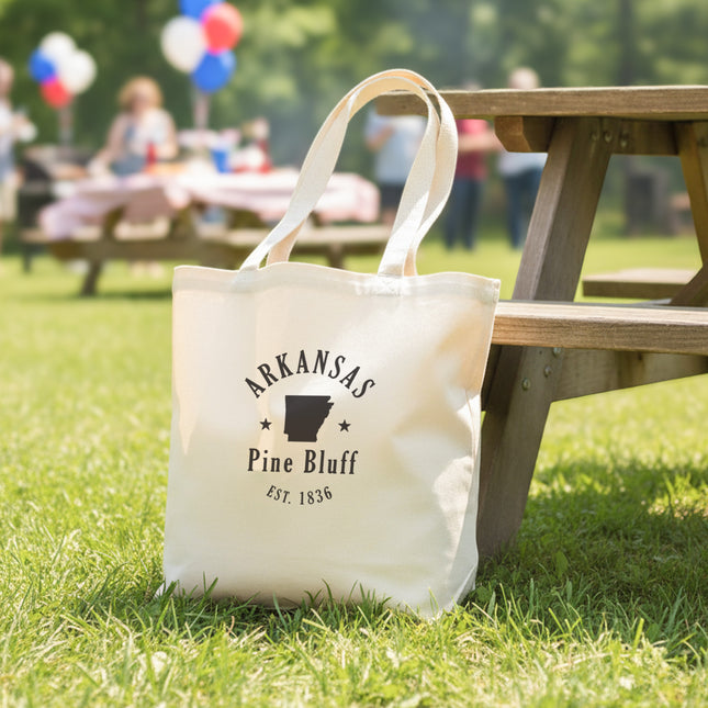 Star: City State Est - Custom Canvas Tote Bag