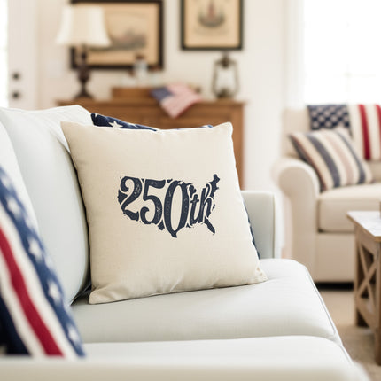 Vintage America Silhouette 250th - Square Canvas Pillow