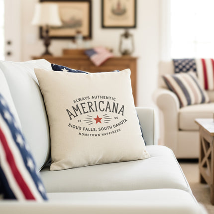Authentic Americana Custom - Custom Square Canvas Pillow