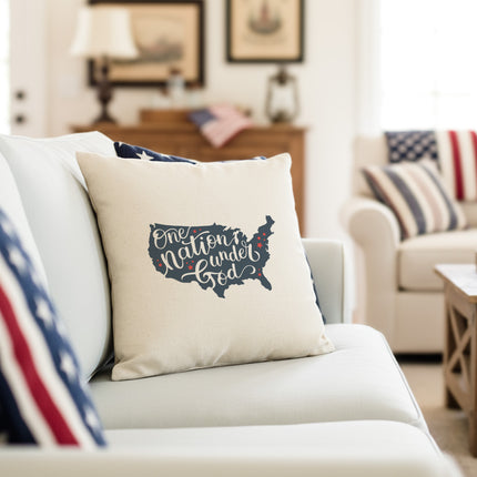One Nation - Square Canvas Pillow