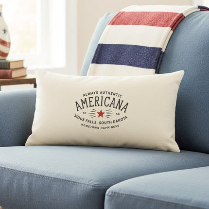 Authentic Americana Custom - Custom Rectangular Canvas Pillow