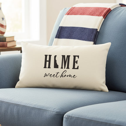 Home Sweet Home State - Custom Rectangular Canvas Pillow