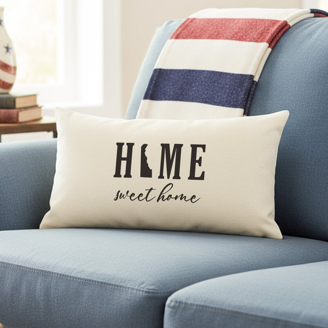 Home Sweet Home State - Custom Rectangular Canvas Pillow