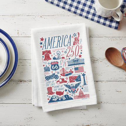 America 250th Celebration - Cotton Tea Towel