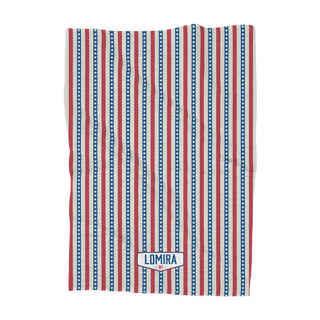 USA Pinstripes - Custom Waffle Weave Towel