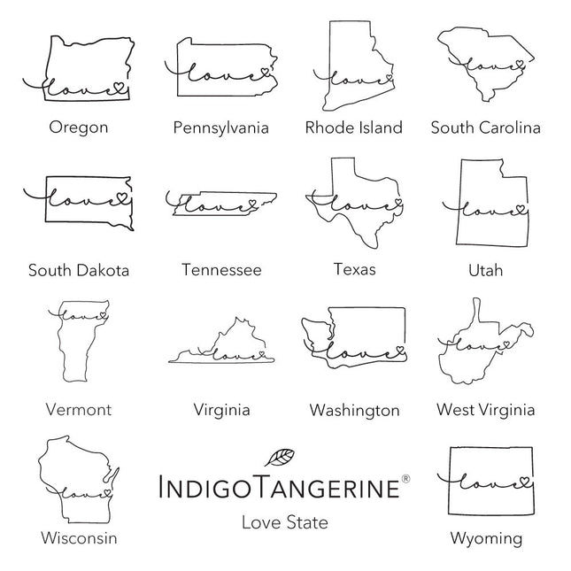 Love State - Custom Square Canvas Pillow