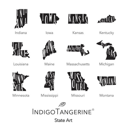 State Art (State Name) - Custom Square Canvas Pillow