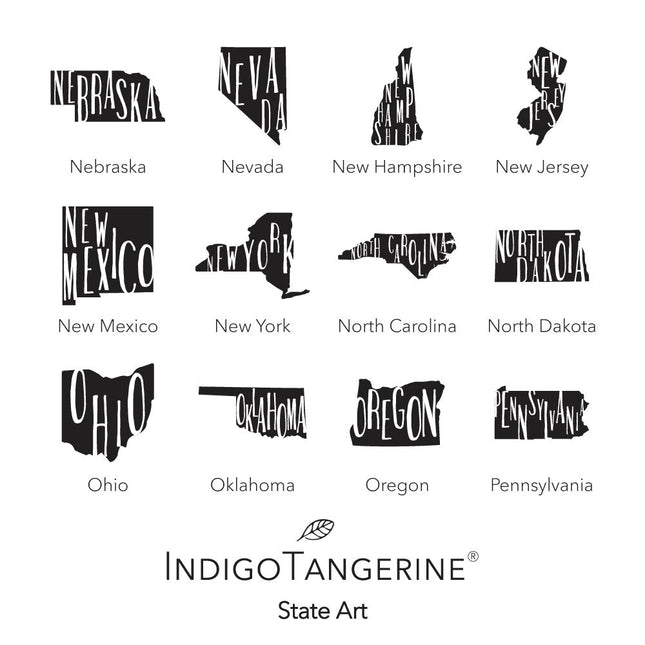 State Art (State Name) - Custom Cotton Tea Towel