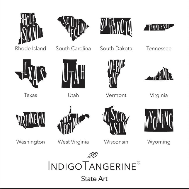 State Art (State Name) - Custom Canvas Tote Bag