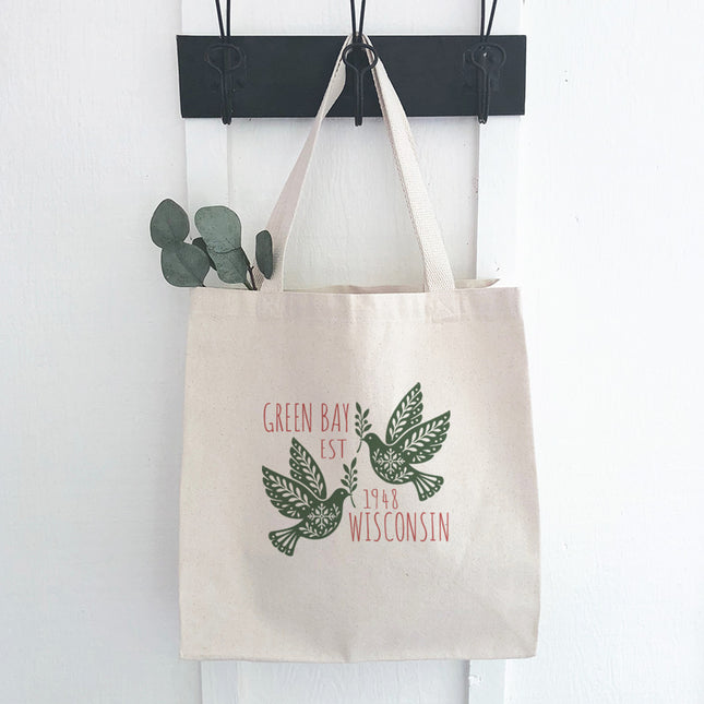 Scandanavian Christmas Doves - Custom Canvas Tote Bag