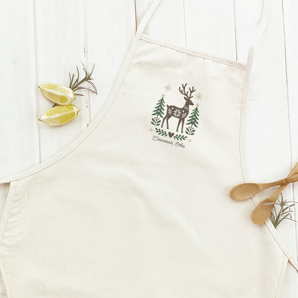 Scandanavian Christmas Deer - Custom Women's Apron