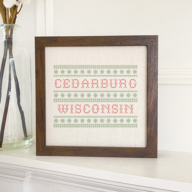 Scandanavian Stitch-Style Print - Custom Framed Sign