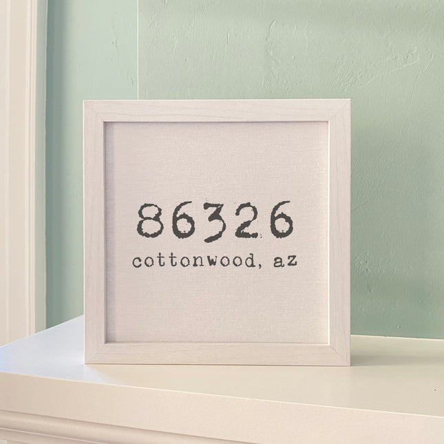 Zip Code - Custom Framed Sign
