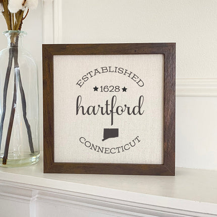 Circle Est, City, State - Custom Framed Sign