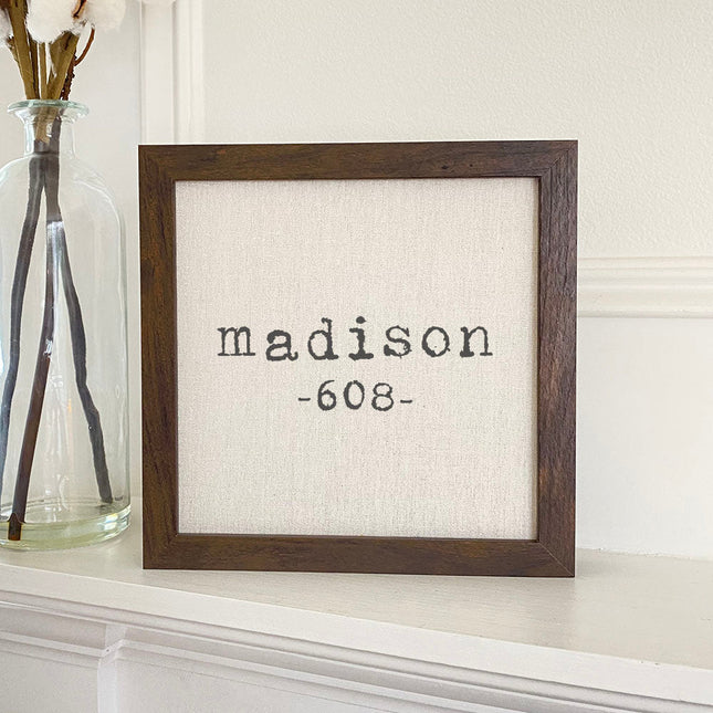 Area Code - Custom Framed Sign