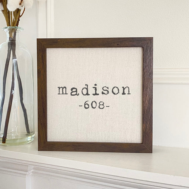 Area Code - Custom Framed Sign