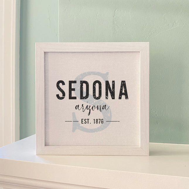 City and State w/ Initial - Custom Framed Sign