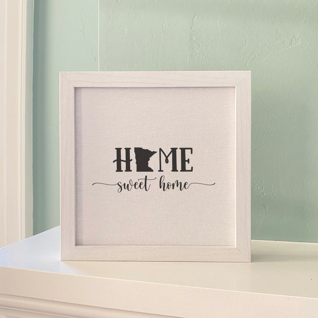 Home Sweet Home (with State) - Custom Framed Sign