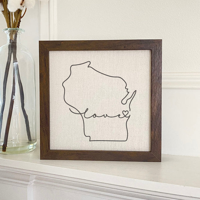 Love State - Custom Framed Sign