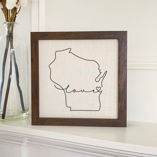 Love State - Custom Framed Sign