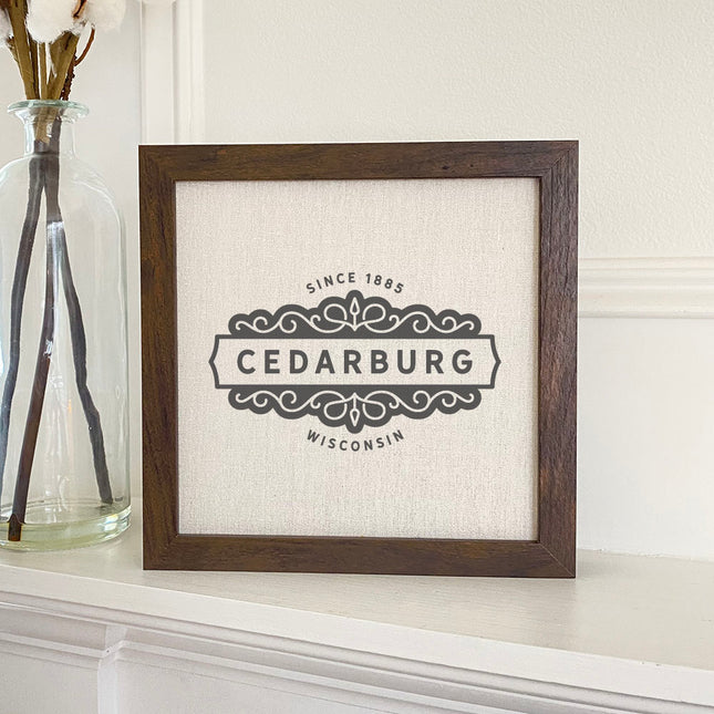 Ornamental City/State - Custom Framed Sign