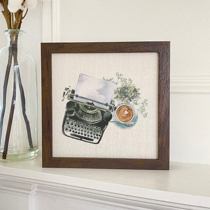 Typewriter Coffee - Framed Sign