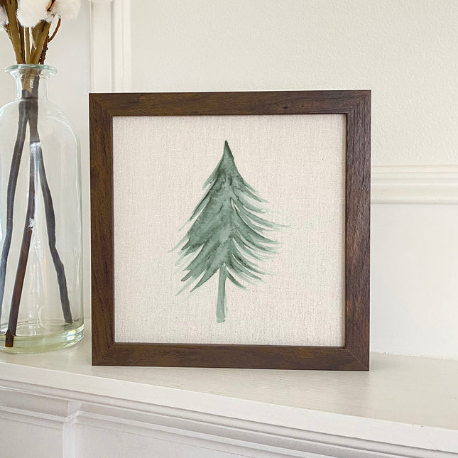 Evergreen Tree - Framed Sign
