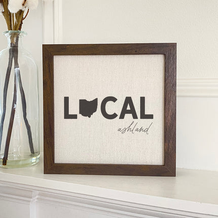 Local State and City - Custom Framed Sign