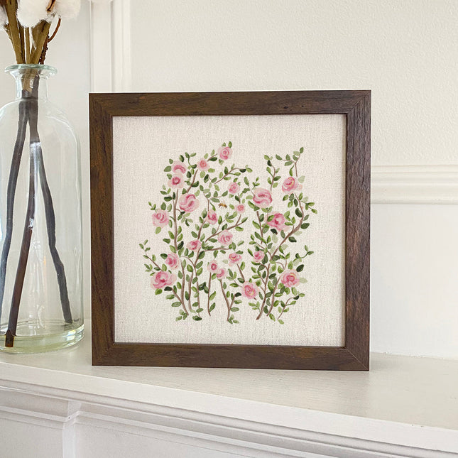 Rose Bush - Spring Framed Sign