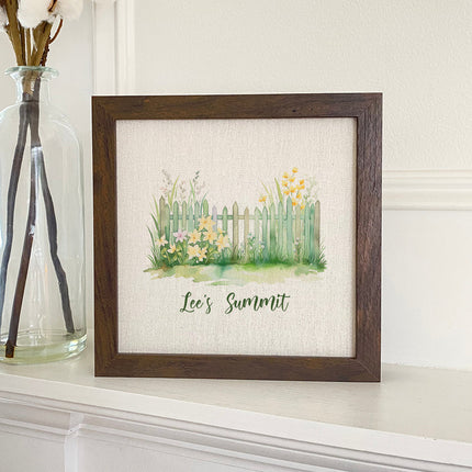 Daffodil Fence - Spring Custom Framed Sign