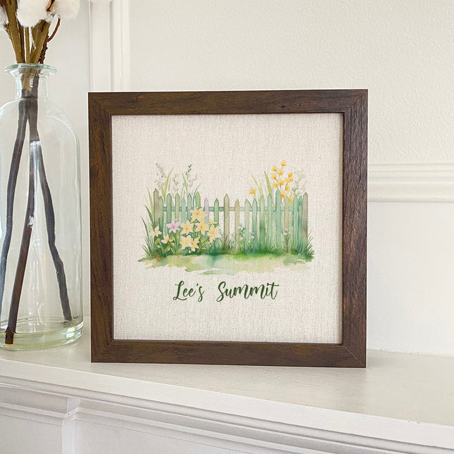 Daffodil Fence - Spring Custom Framed Sign