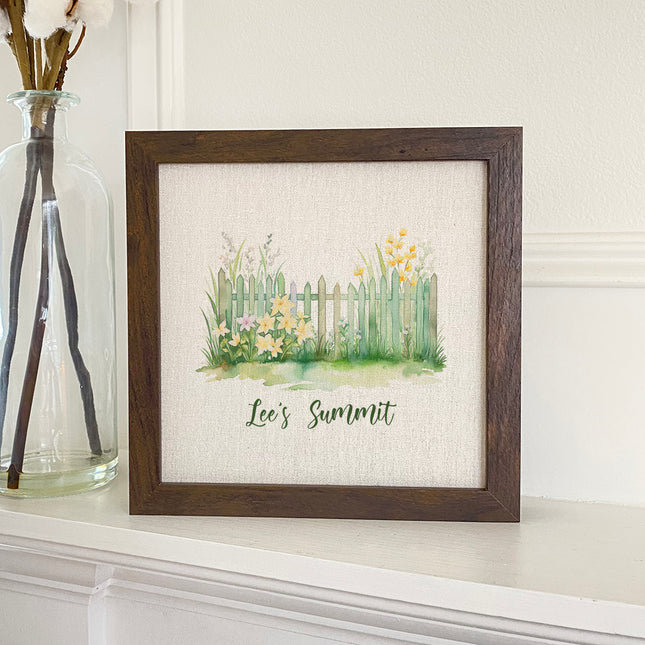 Daffodil Fence - Spring Custom Framed Sign
