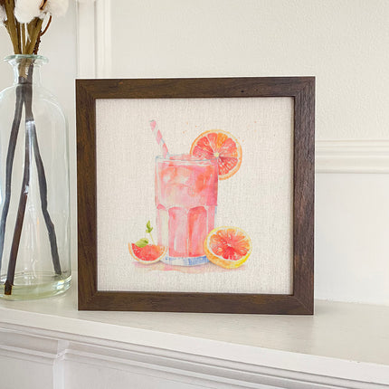 Grapefruit Drink - Summer Framed Sign