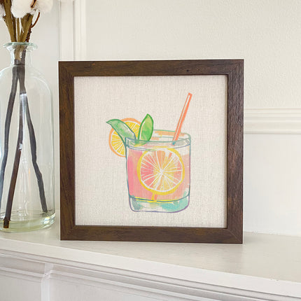 Pink Lemonade - Summer Framed Sign