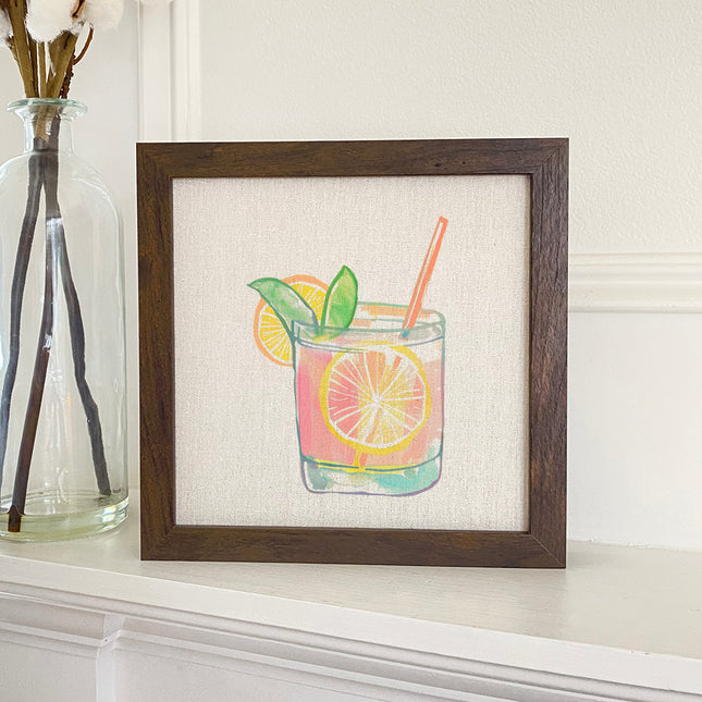 Pink Lemonade - Summer Framed Sign