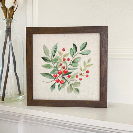 Young Holly - Customizable Christmas  Framed Sign