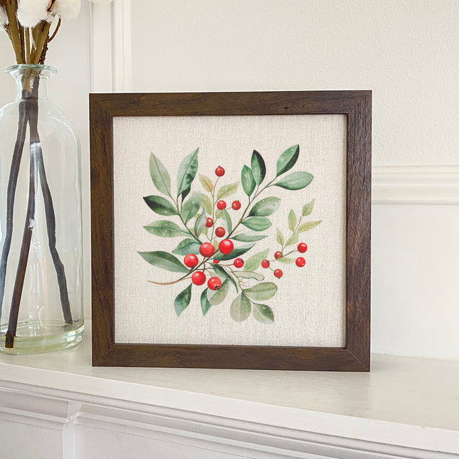 Young Holly - Customizable Christmas  Framed Sign