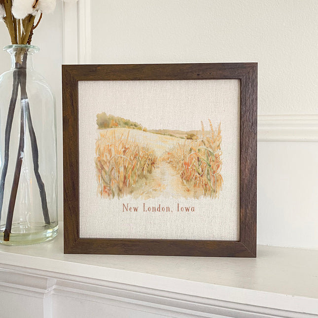 Fall Cornfield - Custom Framed Sign